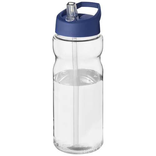 Bidon sport publicitaire plastique recyclé 650 ml H2O Eco Translucide et Bleu